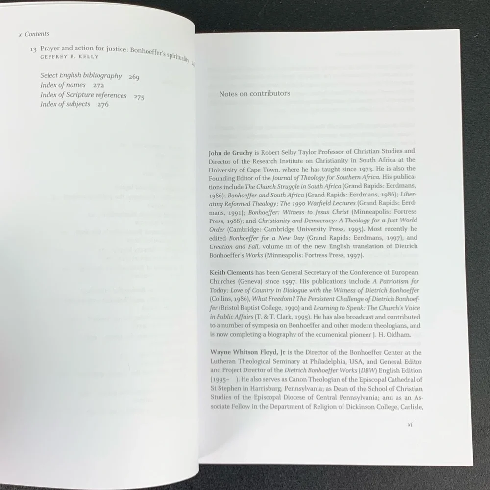 The Cambridge Companion to Dietrich Bonhoeffer edited by J. de Gruchy. 2004.